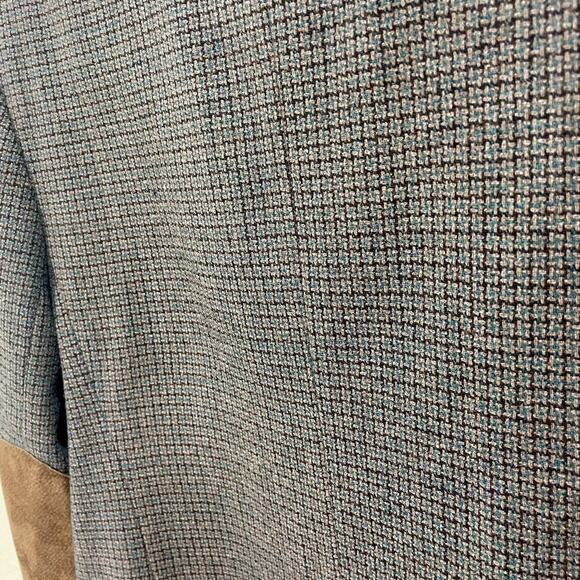 Vintage 80s Harve Bernard Wool Houndstooth Academia Blazer Sz 8 Elbow Patch - Picture 8 of 9